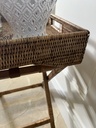 French Rattan Tray Table