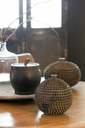 Round decorative textured box