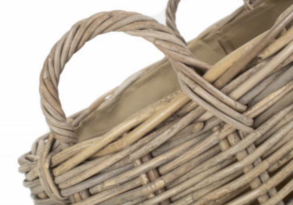 Amphora Rattan Log Basket With Cordura Lining