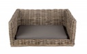 Luxury Rattan Dog Sofa Bed - Medium