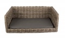 Luxury Rattan Dog Sofa Bed - Large