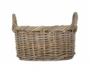 Oval Rattan Storage Basket With Cordura Lining - Small
