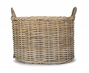 Oval Rattan Storage/log Basket With Cordura Lining - Large