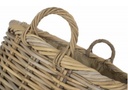 Oval Rattan Storage/log Basket With Cordura Lining - Large
