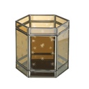 Star Amber Glass Candle Holder