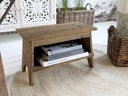 Wooden Bench with Shelf