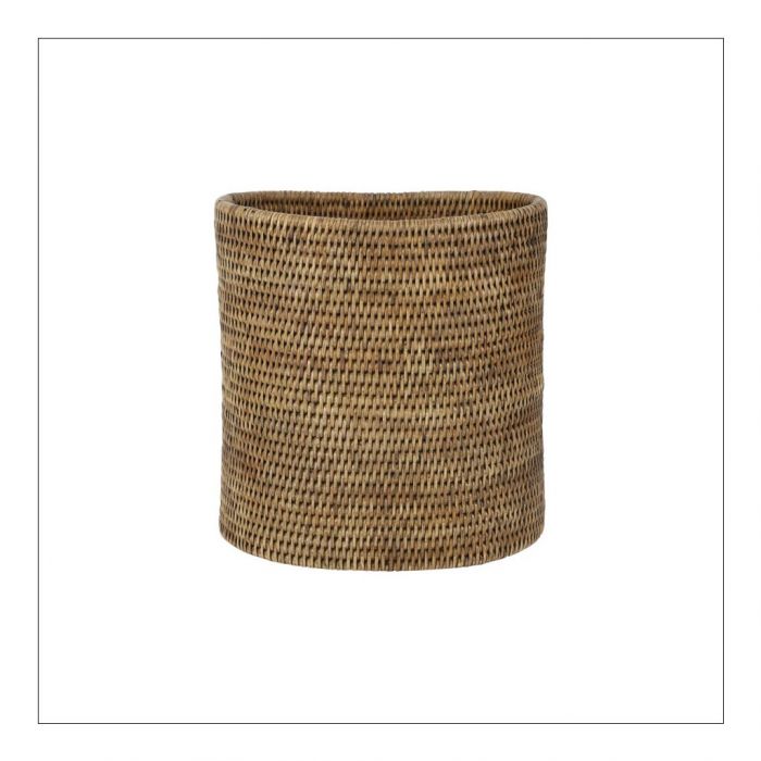 French Colonial Stained Rattan Basket/Planter