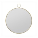 Round Mirror on Hook - Gold