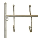 Champagne Valet Mirror with Hooks and Tray