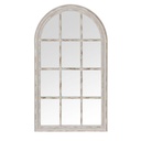 Jardin Antique Grey Windowpane Mirror