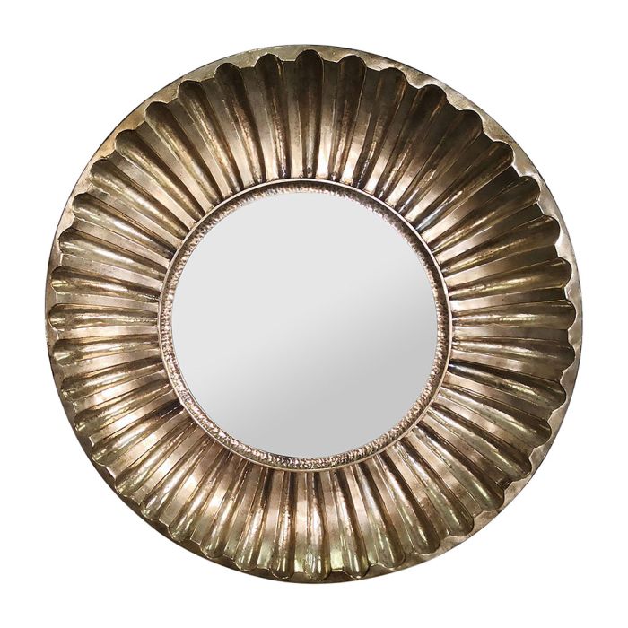 Textured Champagne Metal Mirror