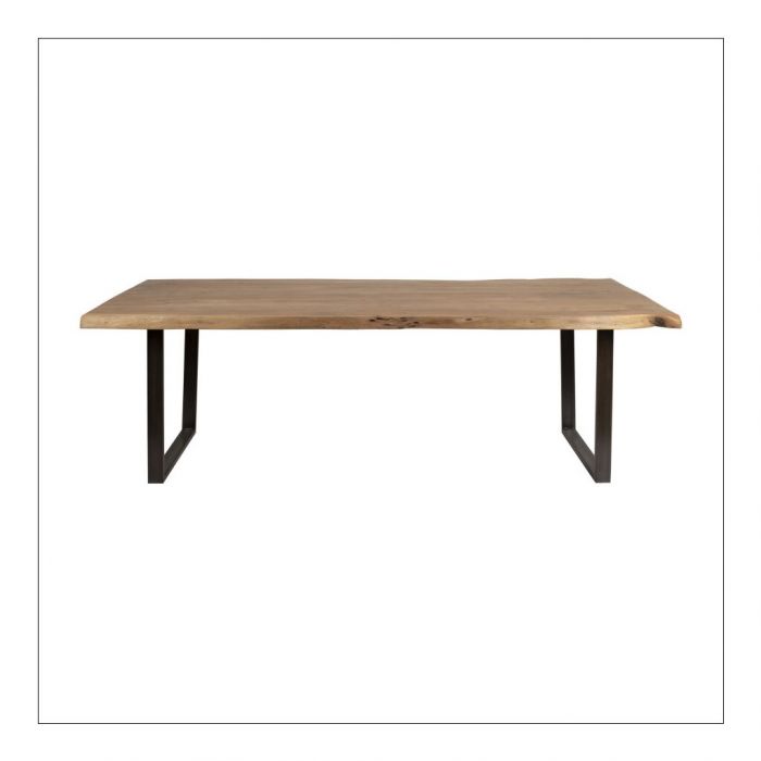 Acacia Wood and Iron Dining Table 200cm