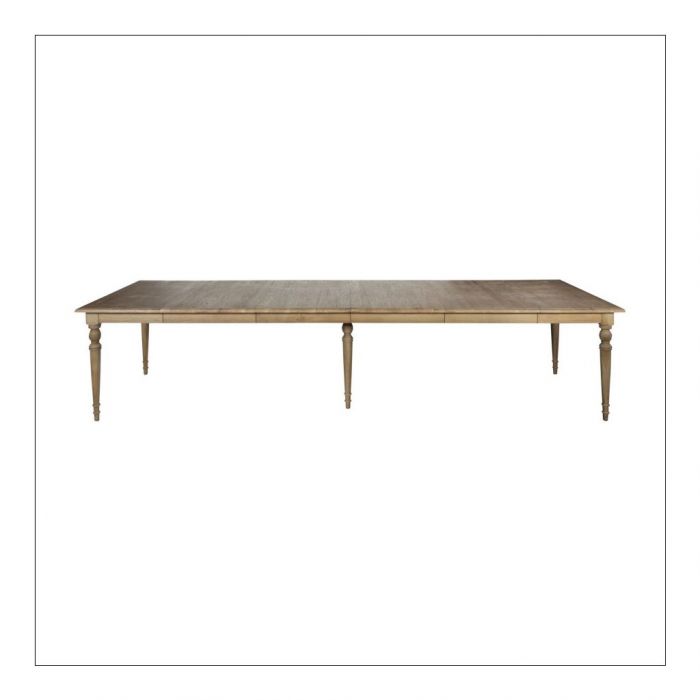 French Natural Oak Dining Table - extendable