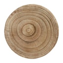 Natural Carved Wood Stool