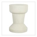 White Shaped Stool