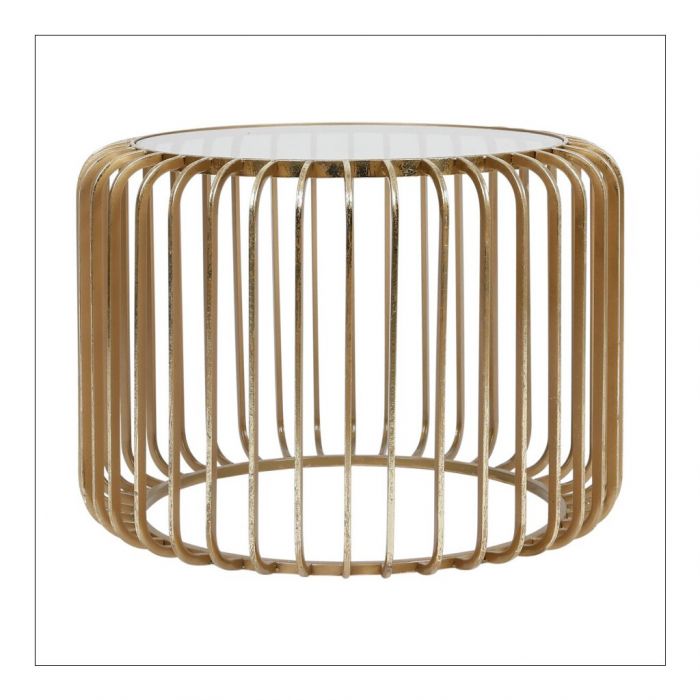 Art Deco Gold and Glass Side Table/Coffee Table