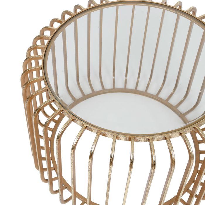 Art Deco Gold and Glass Side Table/Coffee Table