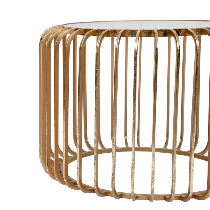 Art Deco Gold and Glass Side Table/Coffee Table