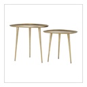 Set of two Gold Side Tables