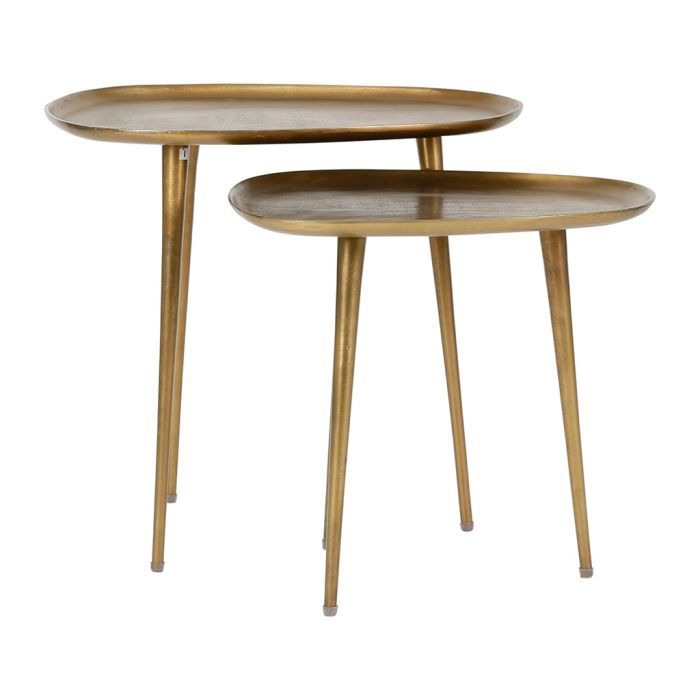 Set of two Gold Side Tables