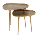 Set of two Gold Side Tables