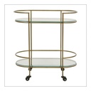 Gold and Glass Bar Trolley