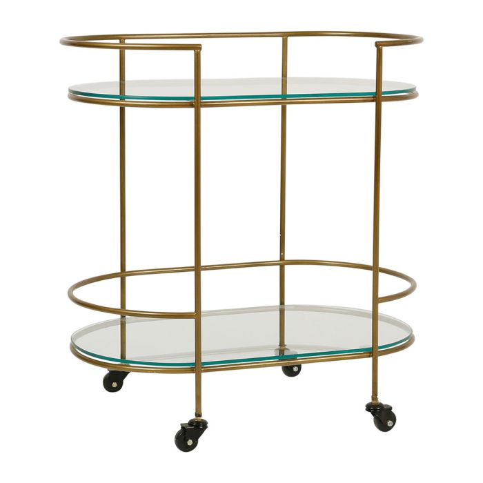 Gold and Glass Bar Trolley