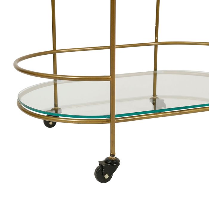 Gold and Glass Bar Trolley