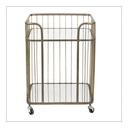 Gold and Mirrored Glass Bar Trolley