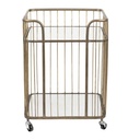 Gold and Mirrored Glass Bar Trolley