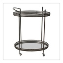 Mignonne Bronze and Mirrored Glass Bar Trolley