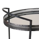Mignonne Bronze and Mirrored Glass Bar Trolley