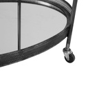 Mignonne Bronze and Mirrored Glass Bar Trolley