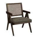 Khaki Green Bergere Lounge Chair