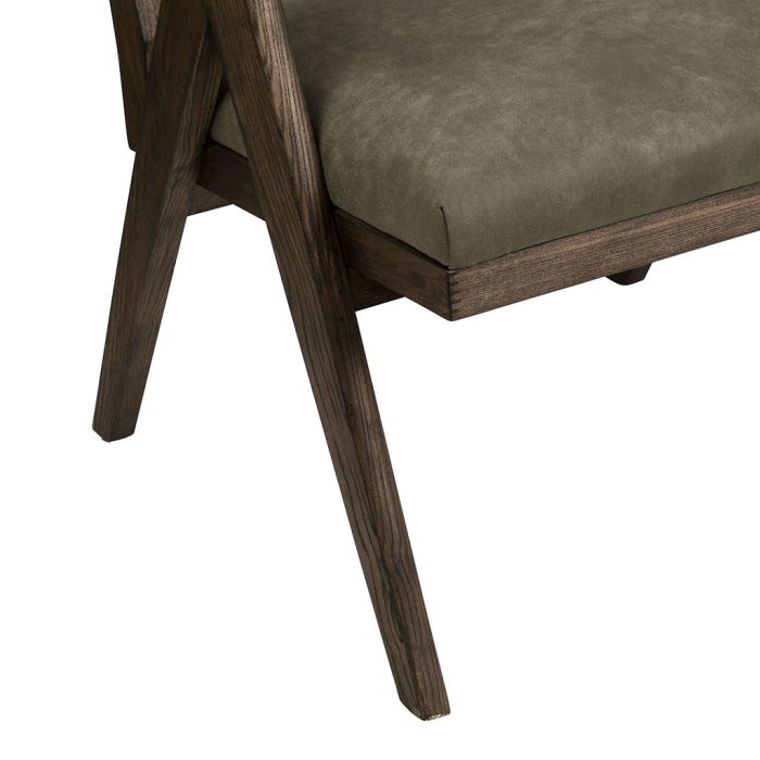 Khaki Green Bergere Lounge Chair