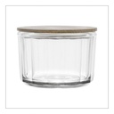 Glass Biscuit Jar with Mango Wood Lid
