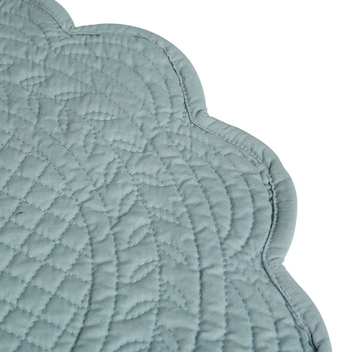 Round Padded Placemat - Sea Green - Set of 6