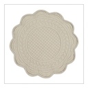 Round Padded Placemat - Beige - Set of 6