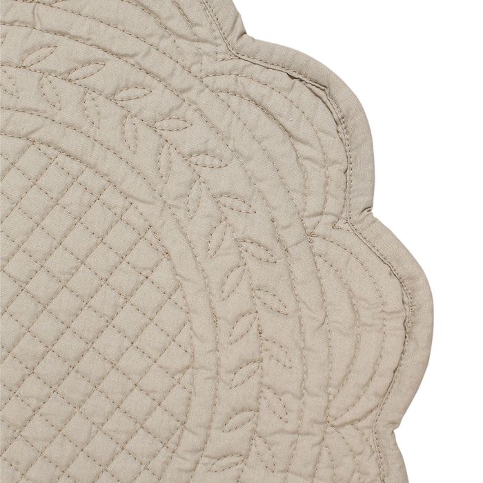 Round Padded Placemat - Beige - Set of 6