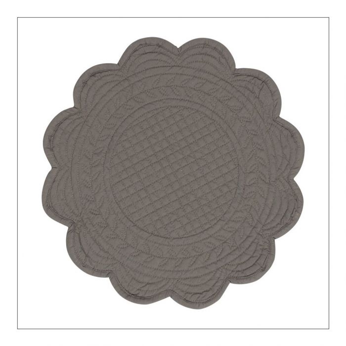 Round Padded Placemat - Chocolate - Set of 6