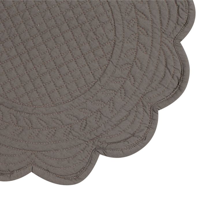 Round Padded Placemat - Chocolate - Set of 6