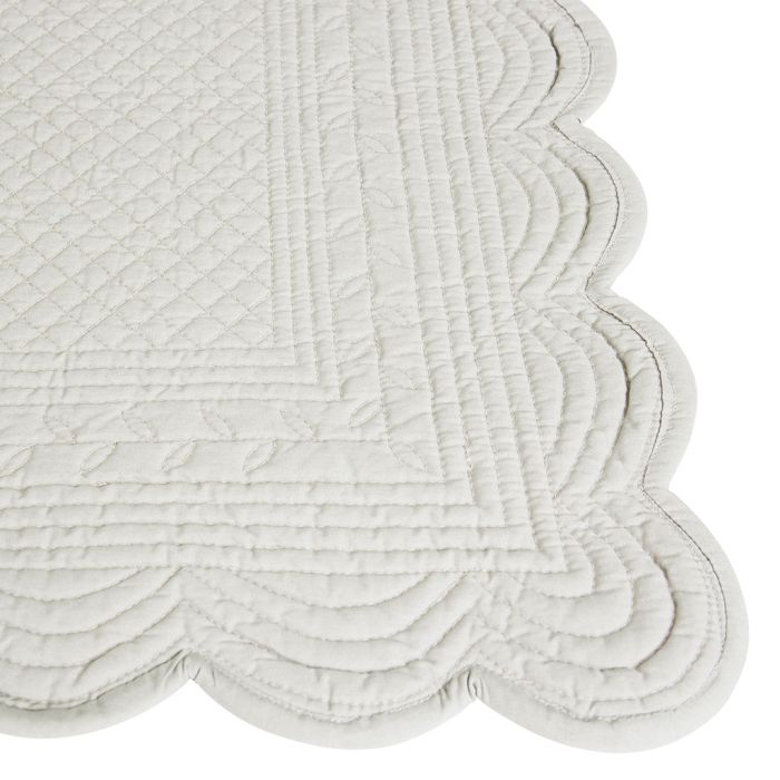 Rectangular Padded Placemat - Light Grey - Set of 6