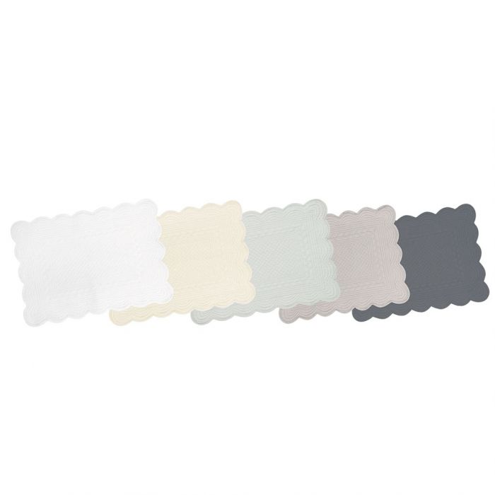Rectangular Padded Placemat - Ivory - Set of 6