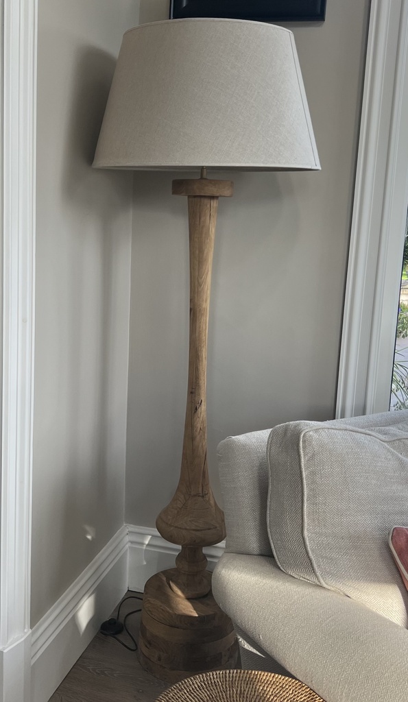 Carved Wood Floor Lamp (Base)