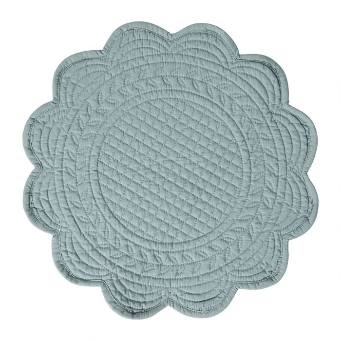 Round Padded Placemat - Sea Green - Set of 6