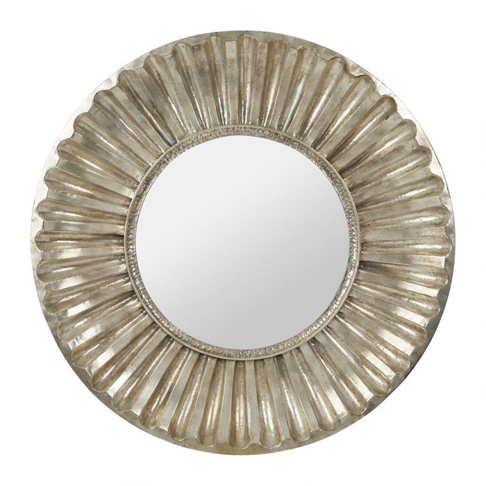 Textured Champagne Metal Mirror