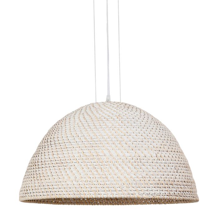 Liane Whitewashed Rattan Pendant Light