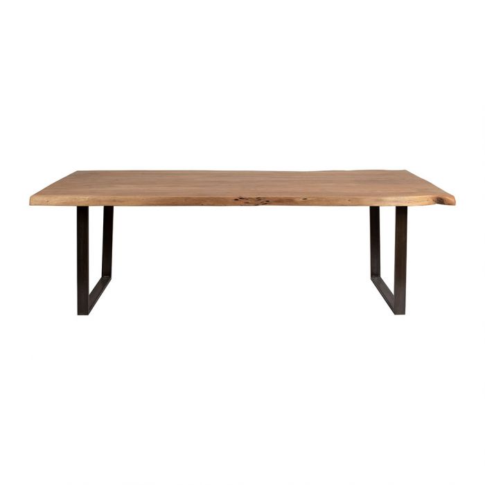 Acacia Wood and Iron Dining Table 240cm