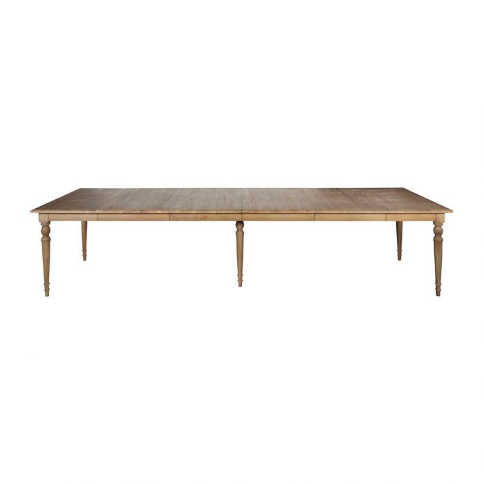 French Natural Oak Dining Table - extendable