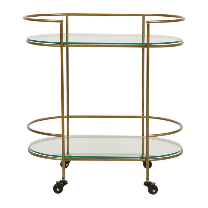 Gold and Glass Bar Trolley